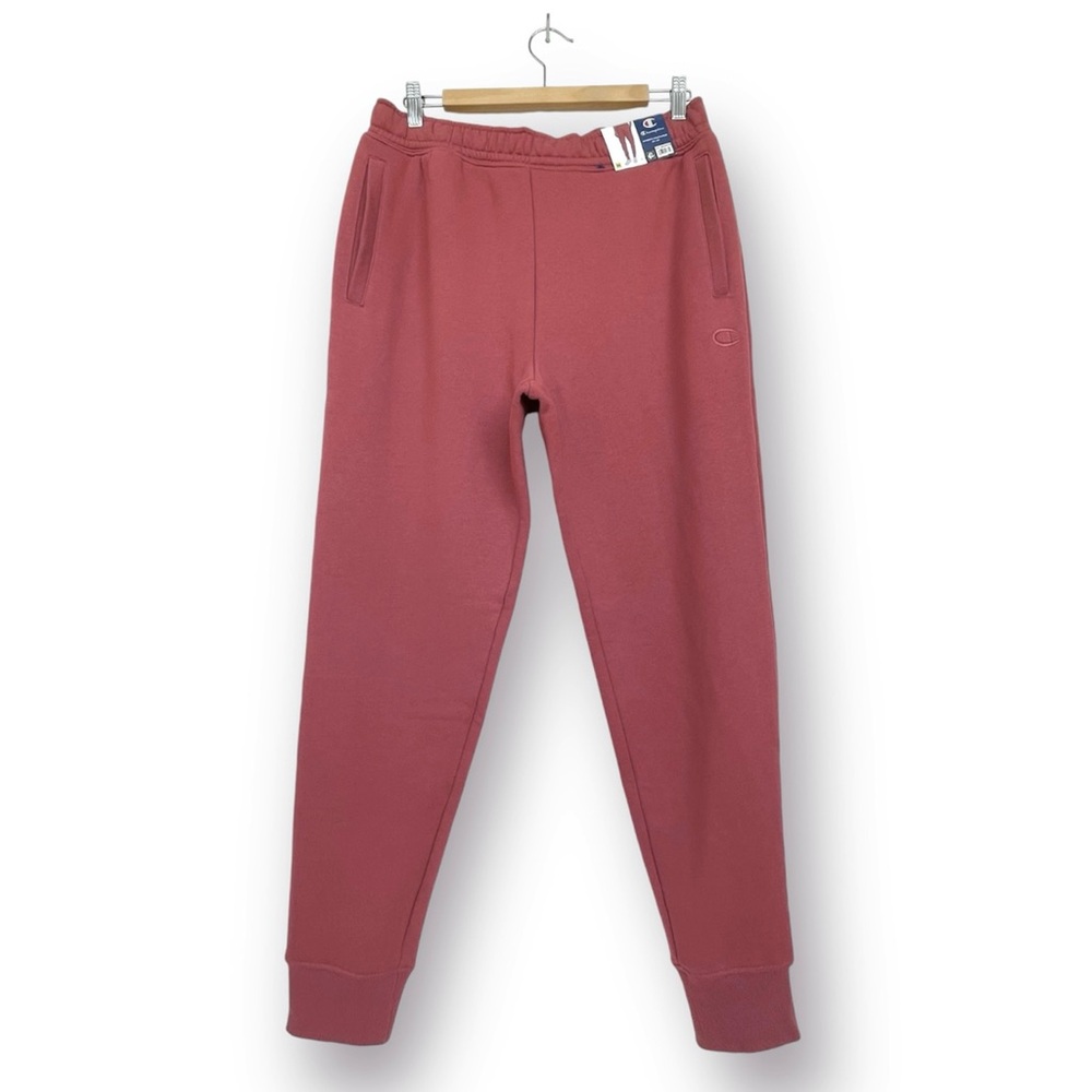 Champion Jogger Fleece Pants Inner Drawcord Pockets Embroidered Logo Stretch - Picture 9 of 15